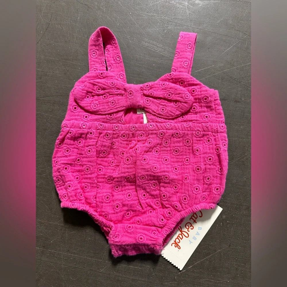 Carter's Pink and Brown Diaper‎ Cover Matching Sets outfits rompers newborn